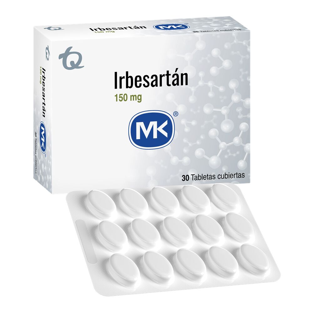 Irbesartan 150Mg Tabletas Recubiertas Caja por 30 Mk