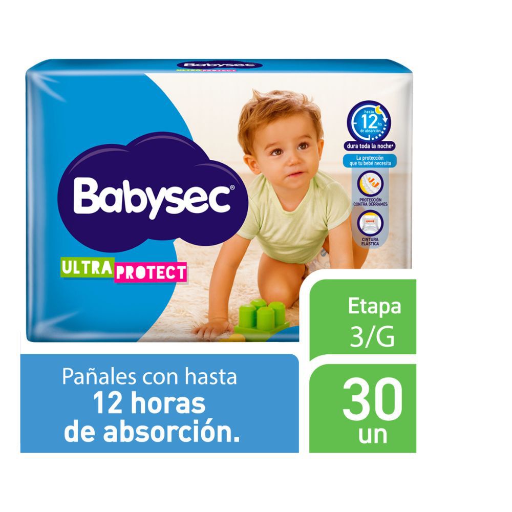 Pañales Babysec Ultraproctect Paquete por 30 Etapa 3 G