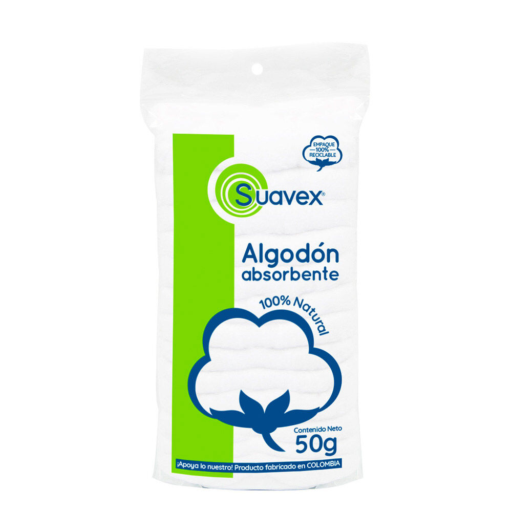 Algodon Zig-Zag Suavex 50G Bolsa X 1
