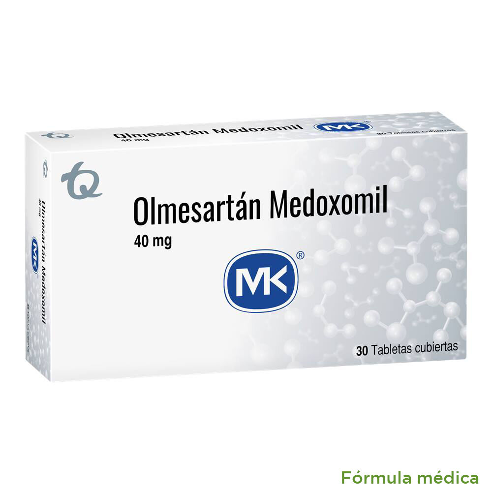 Olmesartan Medoxomil 40Mg Tabletas Recubiertas Caja X 30