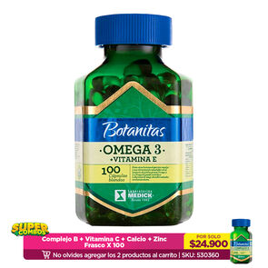 Omega-3-+-Vitamina-E-Botanitas-Cápsulas-Blandas-Frasco-X-100-imagen