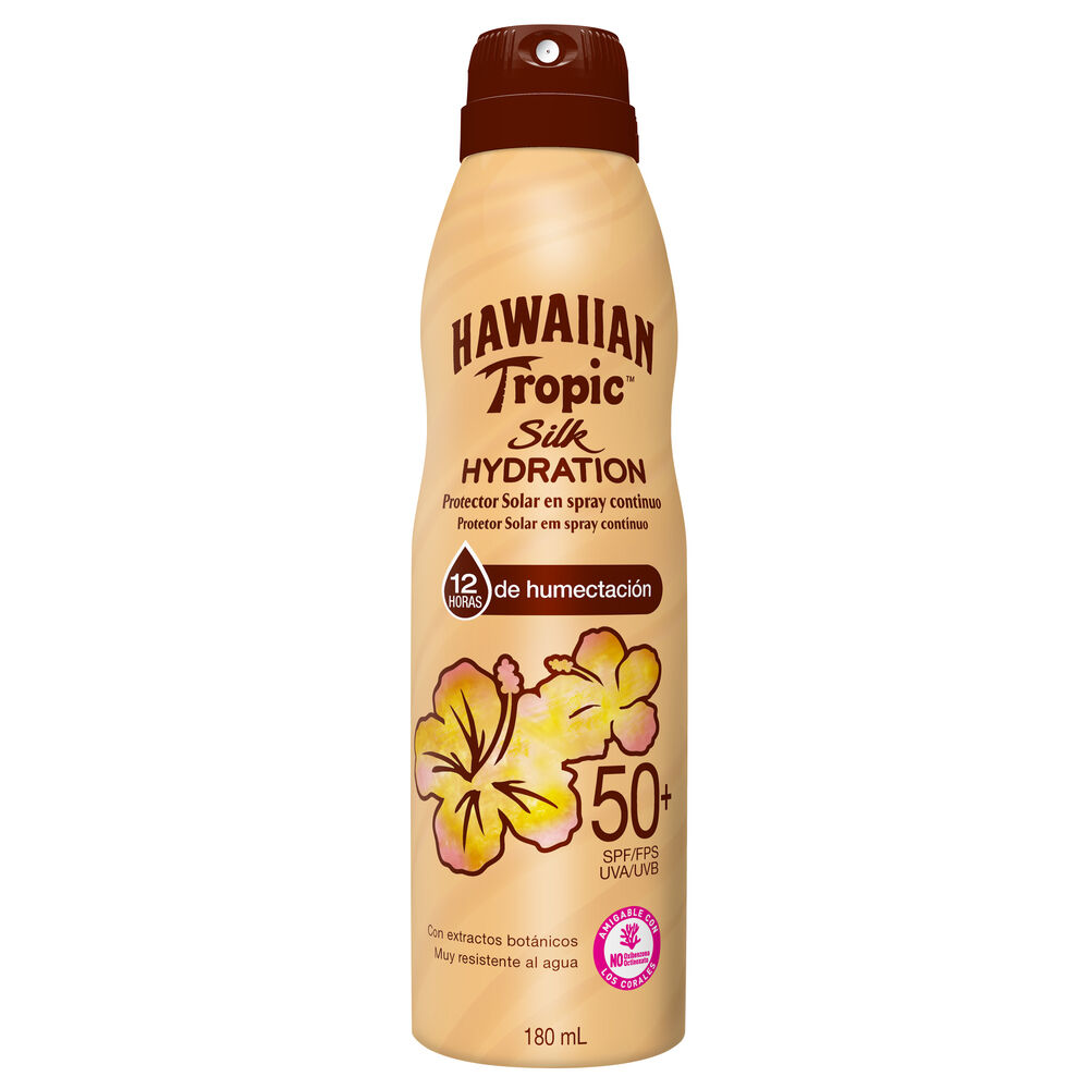 Protector-Solar-Hawaiian-Tropic-Tm-Silk-Hydration-Spf-50+-Spray-Frasco-por-180Ml-imagen