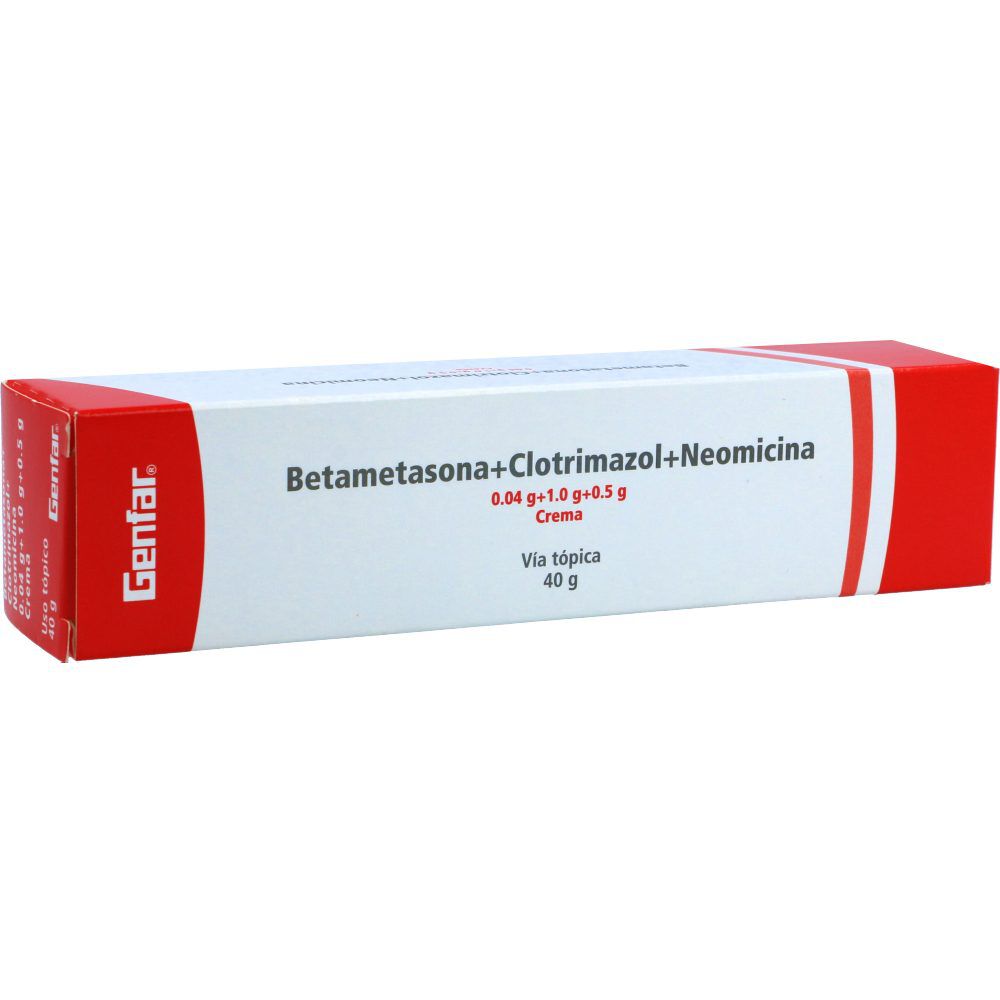 Betametasona 0.04%+ Clotrimazol 1.0% + Neomicina 0.5% Crema Via Tópica
