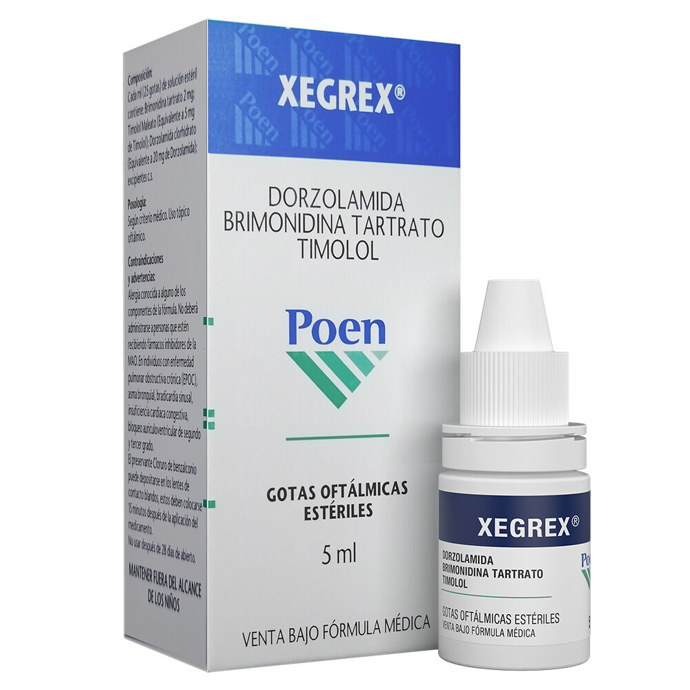 Xegrex (2+20+5)Mg/Ml(0.2+2+0.5)% Solución Oftalmológica Frasco X 5 Ml