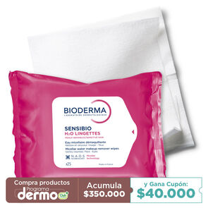 Toallitas-Desmaquillantes-Sensibio-H20-Bioderma-Lingettes-Paquete-por-25-imagen