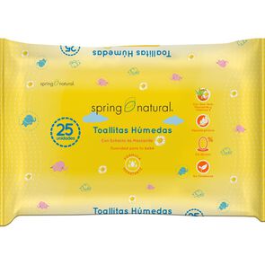 Toallitas-Humedas-Spring-Natural-Con-Extracto-De-Manzanilla-Paquete-X-25Unidad-imagen