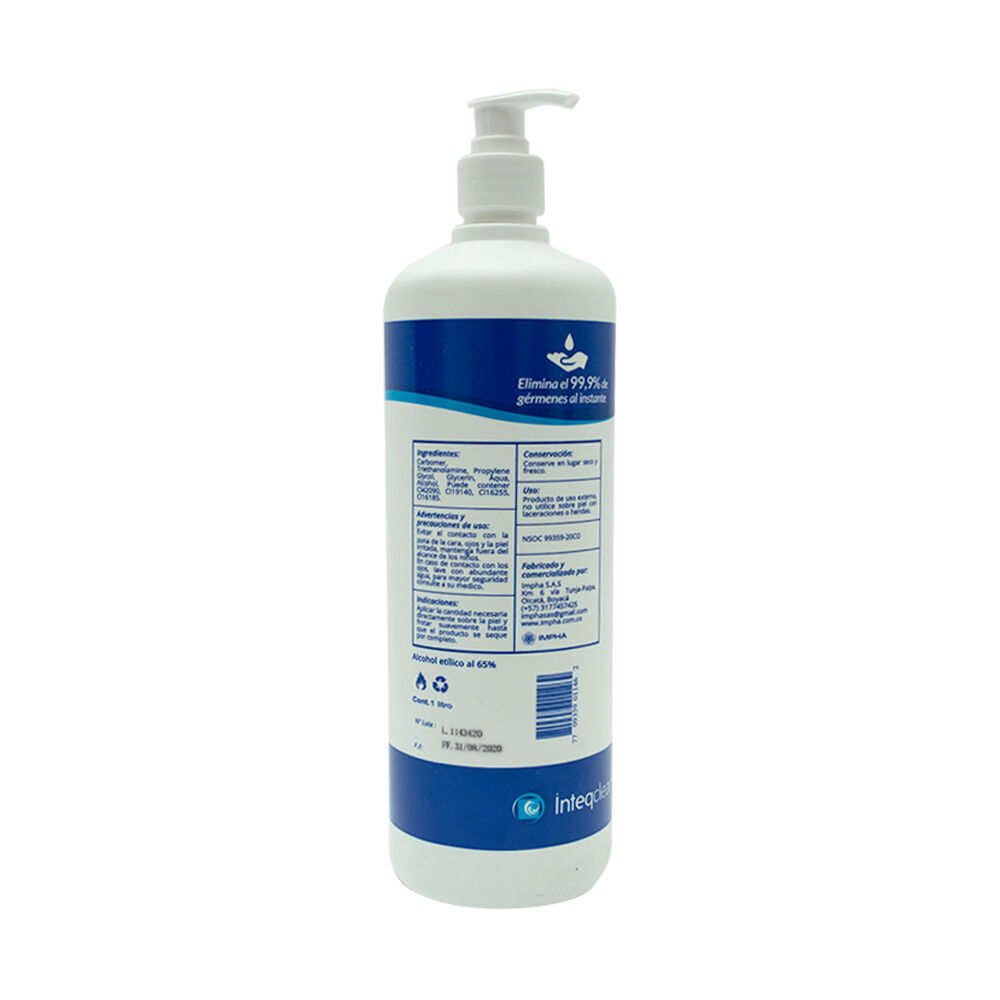 Gel-Antibacterial-Inteq-Clear-Fco-X-1000Ml-imagen-2