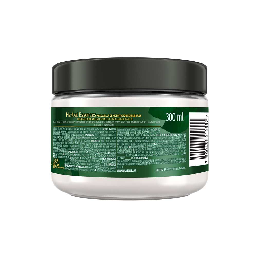 Mascarilla-Intensiva-Herbal-Essences-Toronja-Blanca-Y-Aloe-Pote-X-300Ml-imagen-2