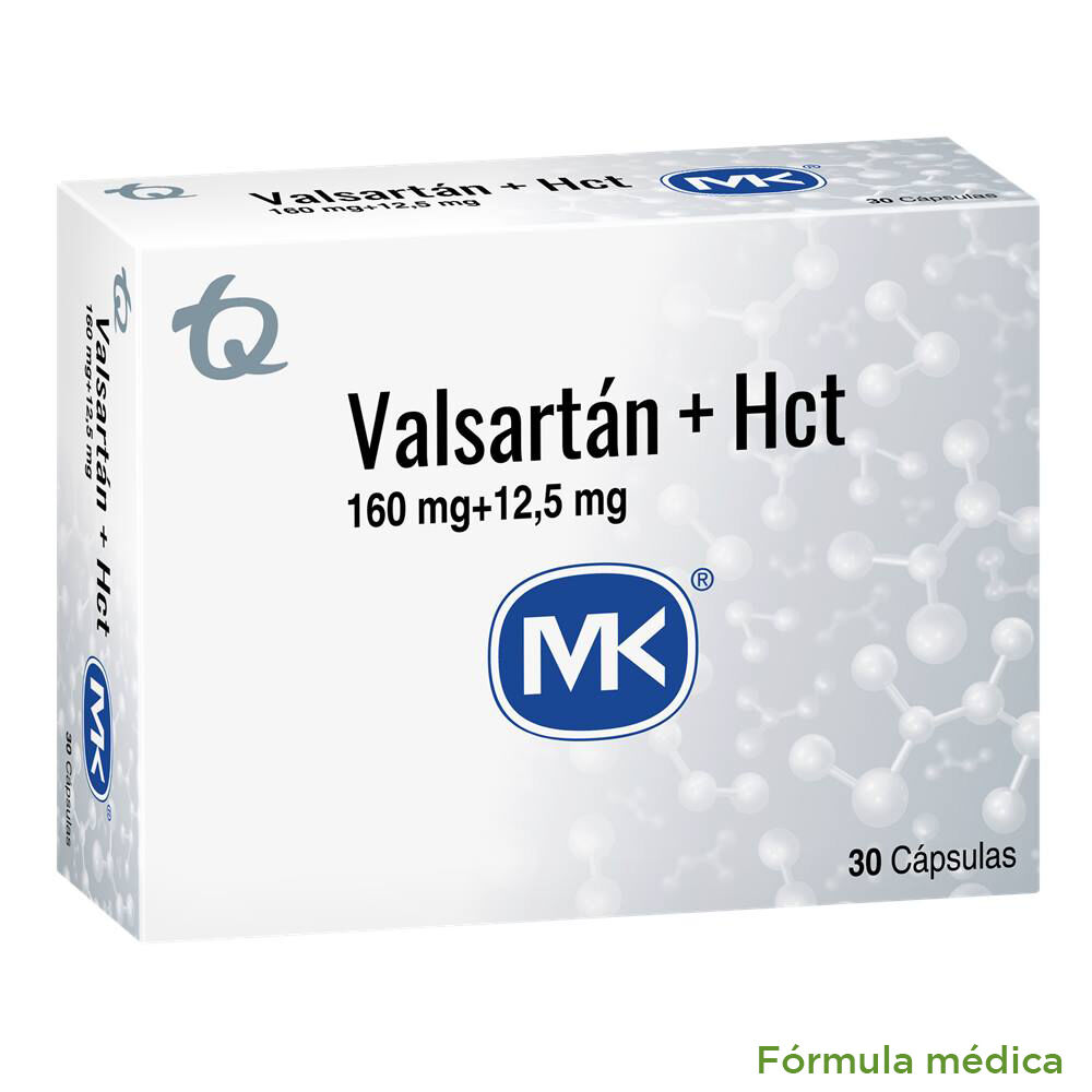 Hidroclorotiazida + Valsartan (12.5+160)Mg Capsulas Caja X 30 Mk