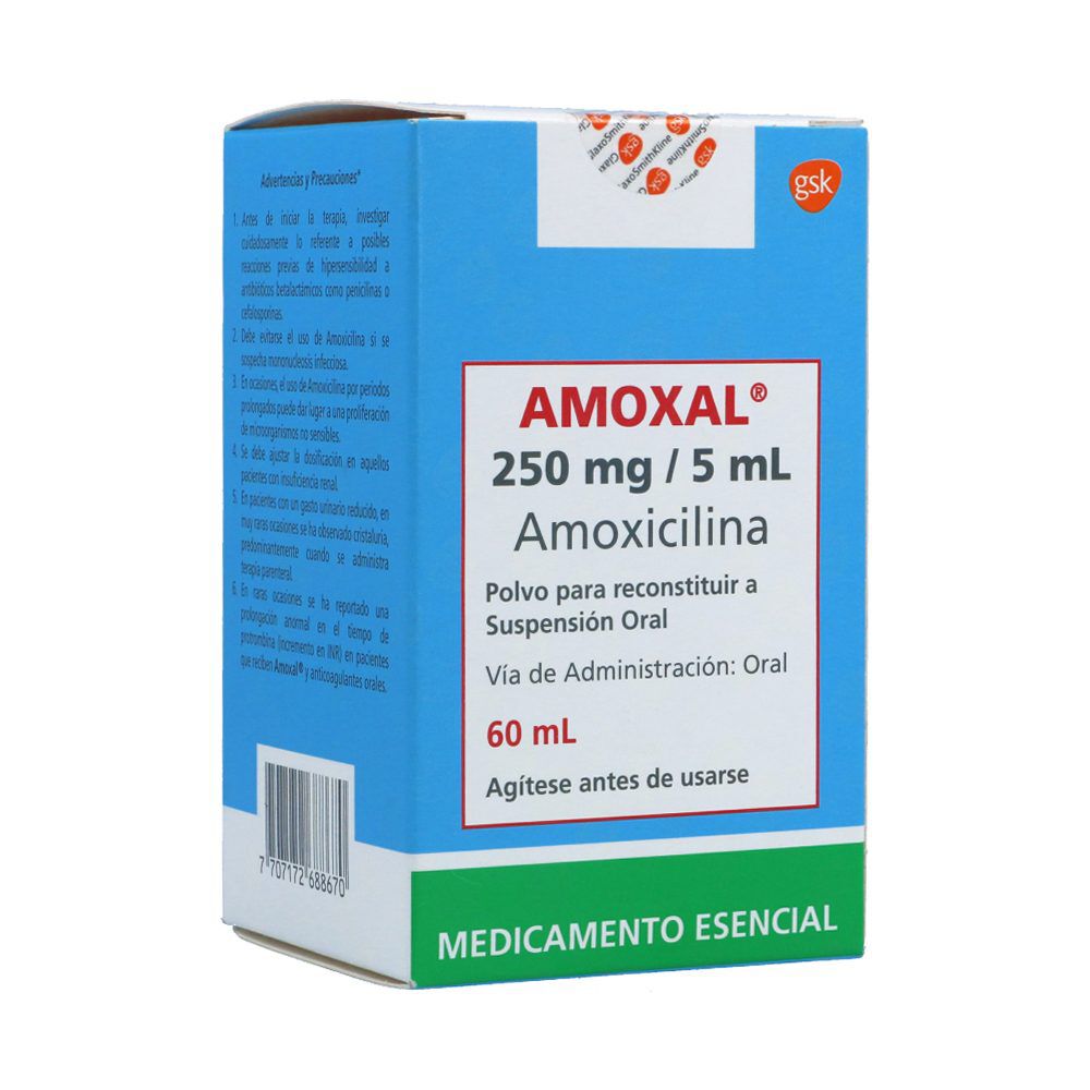 Amoxal 250mg/5ml Suspensión Oral Cruz Verde
