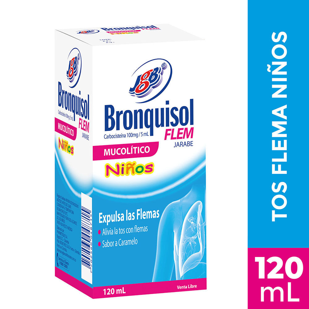 Bronquisol-Flem-Ninos-100Mg/5Ml(2%)-Jarabe-Frasco-por-120-Ml-Caramelo-imagen