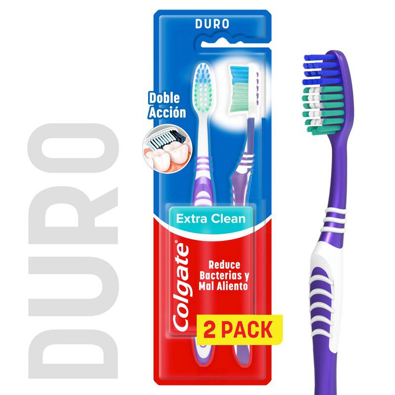 Cepillo Colgate Extra Clean 2X1 Paquete X 1