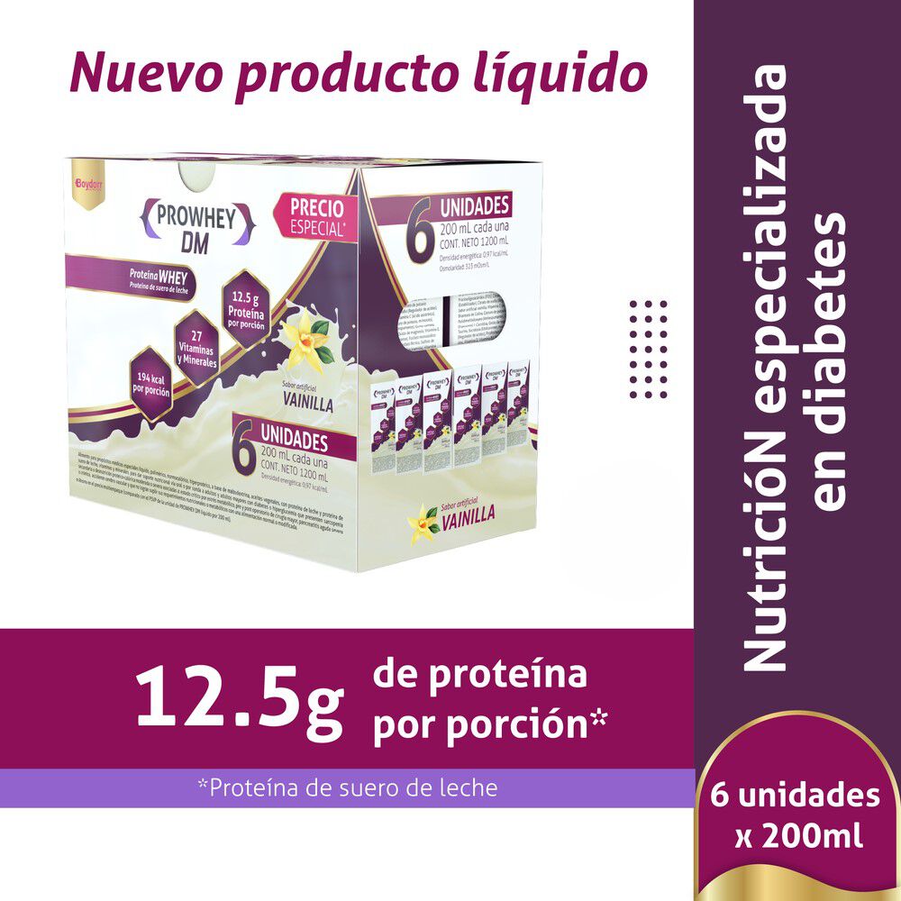 Prowhey Dm Precio Especial Caja Por 6Tetrapack Por 200Ml Vainilla