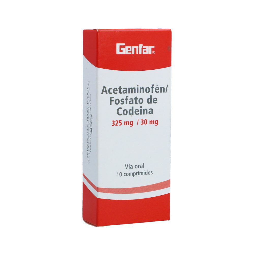 Acetaminofén+Codeina (325+30)Mg Caja X 10 Tabletas