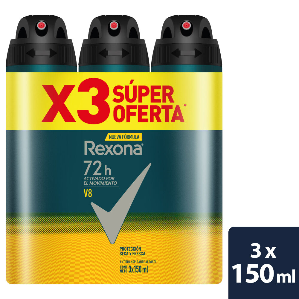 Promo-Antitranspirante-Rexona-V8-72H-Aerosol-Paquete-X-3Frascox150Ml-imagen-2