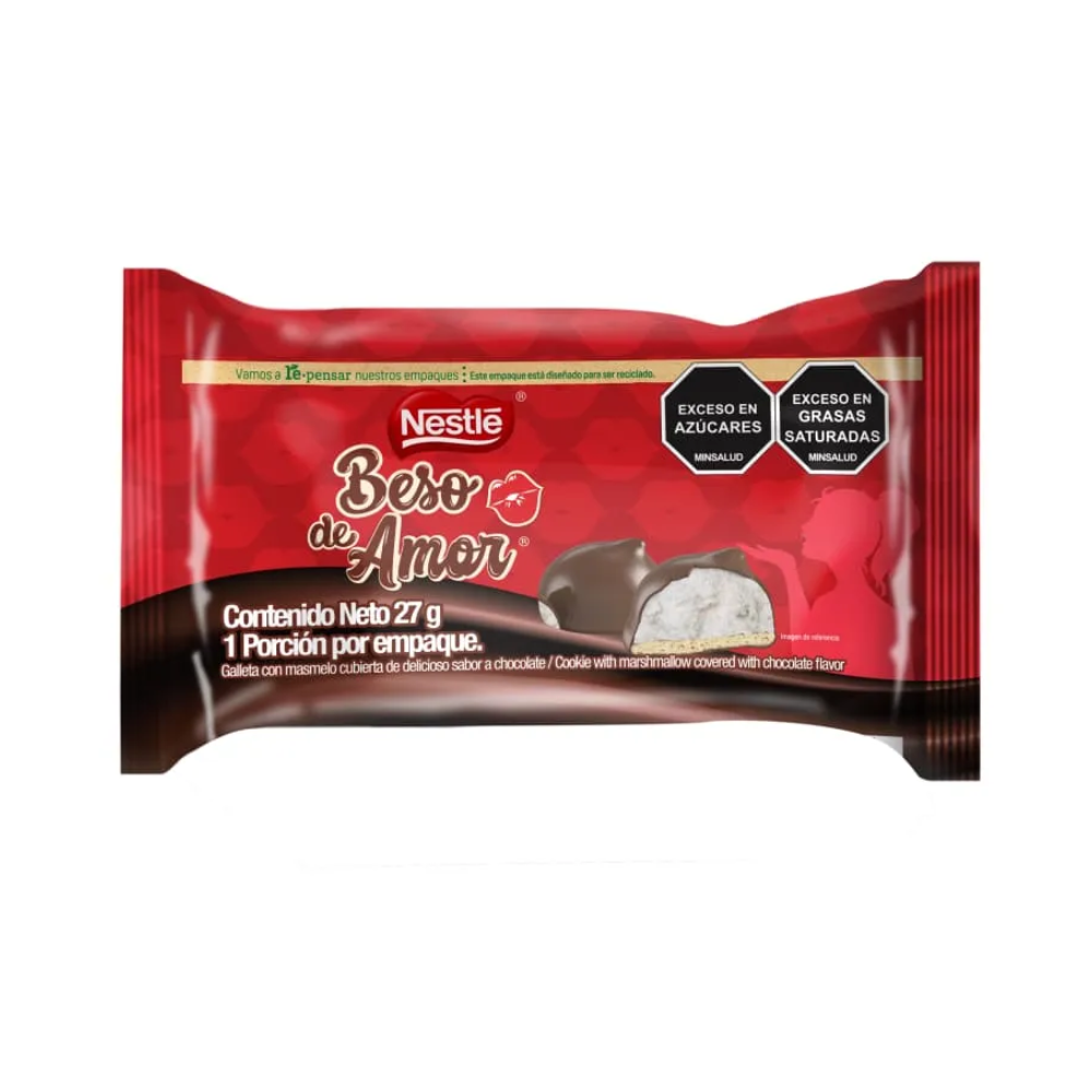 Beso De Amor Nestle Galleta Con Masmelo Paquete X 27Gr
