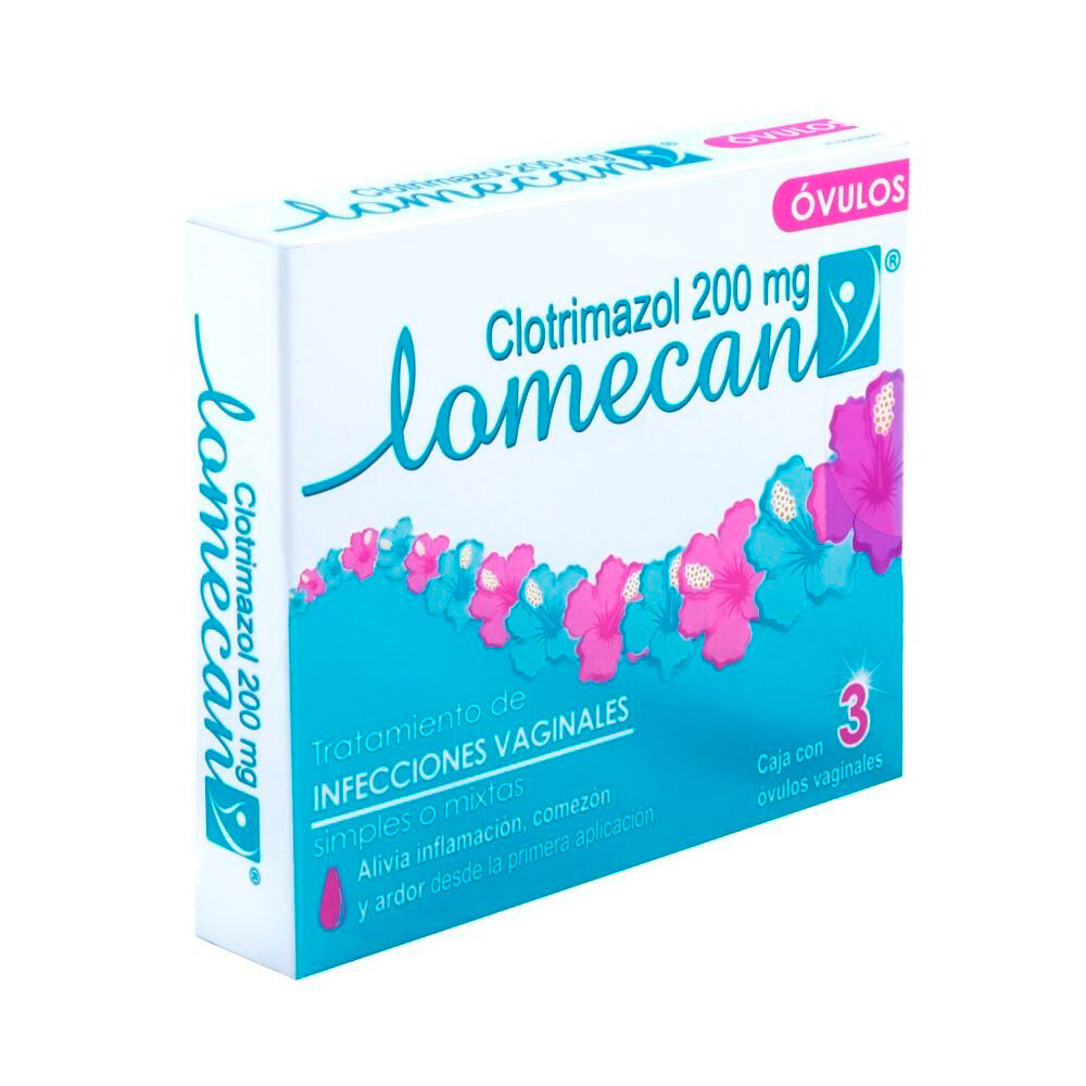 Lomecan V Óvulos Vaginales 200 Mg Caja X 3 