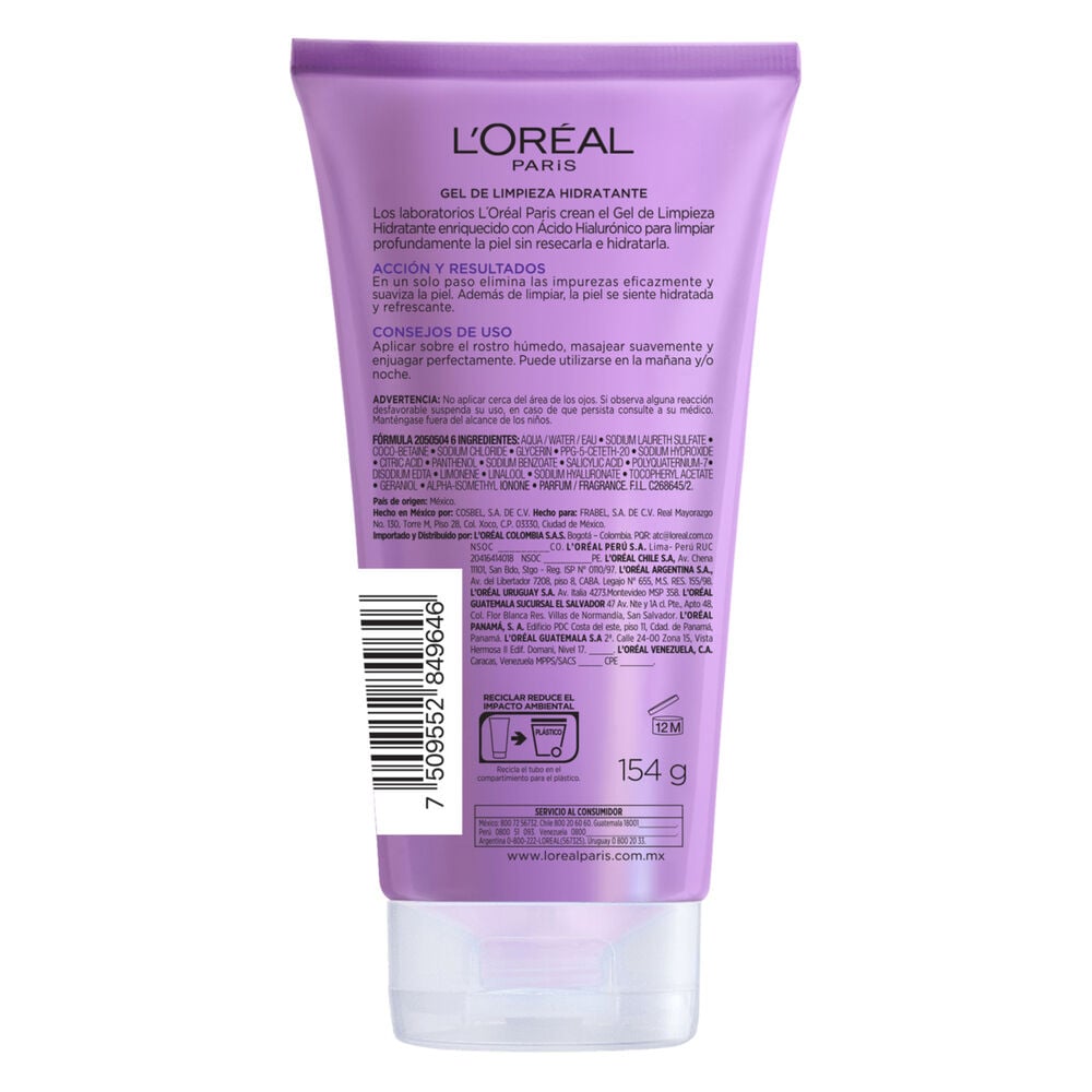 Revitalift-Acido-Hialuronico-Loreal-Paris-Gel-De-Limpieza-Hidratante-Tubo-X-150Ml-imagen-2