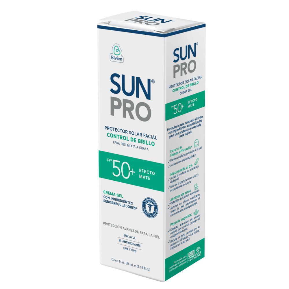 Protector-Solar-Facial-Sunpro-Crema-Gel-Spf-50+-Efecto-Mate-Tubo-50Ml-imagen-3