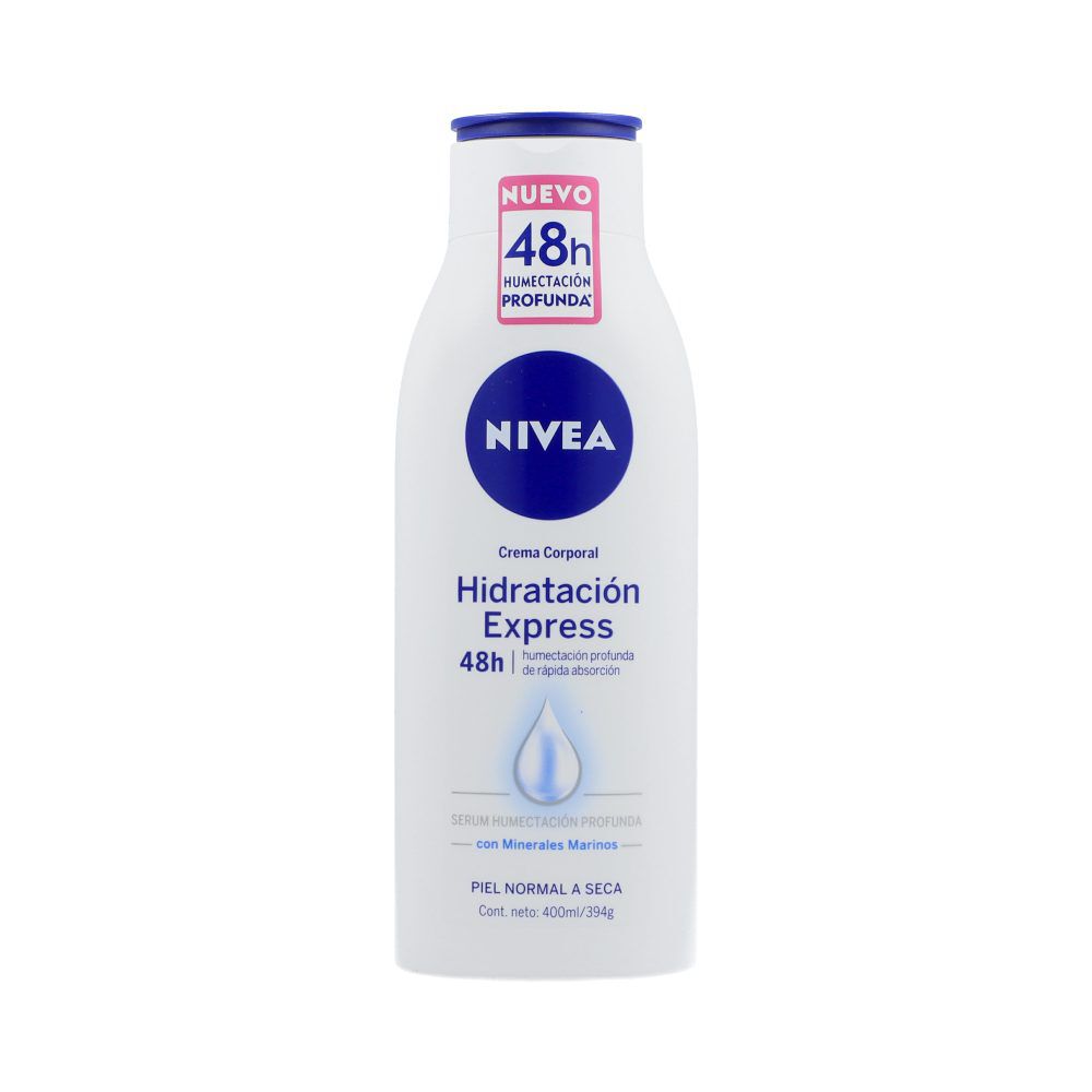 Crema-Corporal-Express-Hidratación-Nivea-Frasco-X-400Ml-48H-Piel-Normal-imagen-1