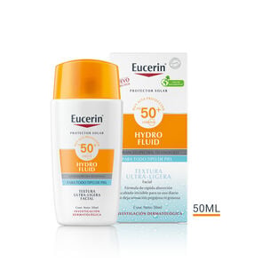 Protector-Solar-Facial-Eucerin-Hydrofluid-Textura-Ultra-ligera-FPS-50+-50-ml-imagen