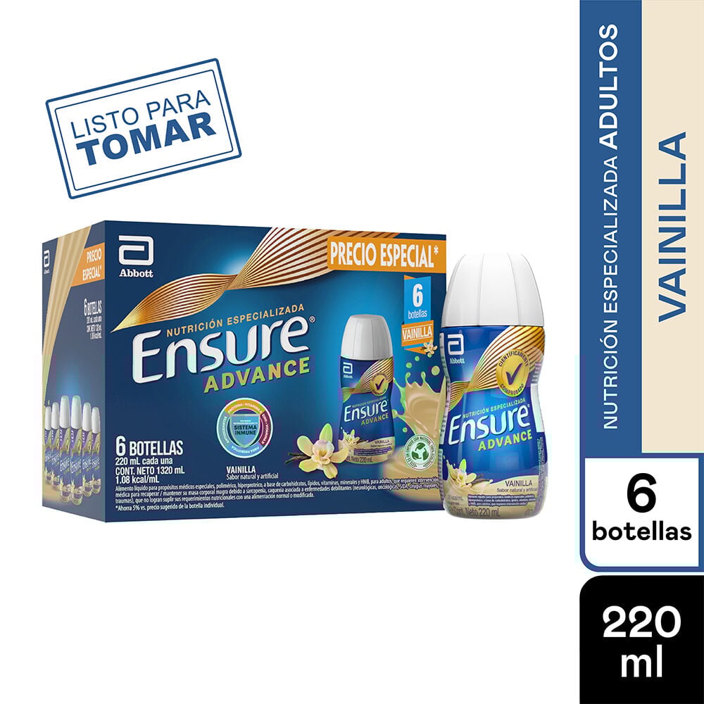 Ensure-Advance-Vainilla-Con-Proteina-Liquido-220-ml-Caja-por-6-unidades-imagen
