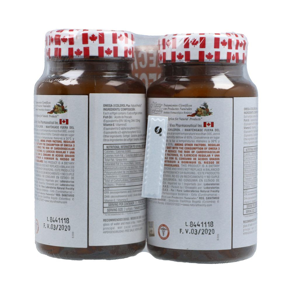 Colsrol Plus Omega 3 Multiples Componentes Oferta 2X1 Frasco X 50 Capsula