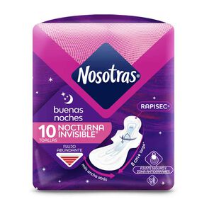 Toallas-Buenas-Noches-Nosotras-Invisible-Rapisec-Paquete-X-10-imagen