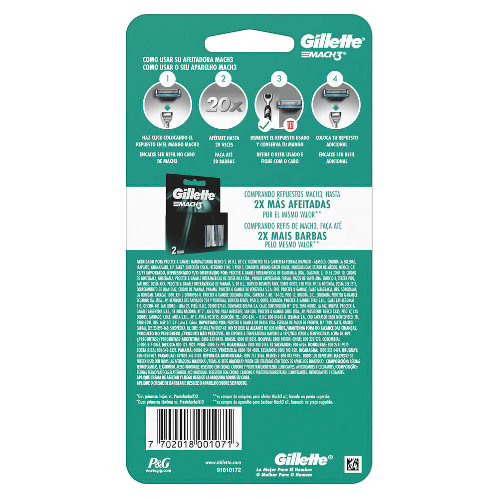 Máquina-Afeitar-Mach-3-Gillette-Sobre-X-1-imagen-2