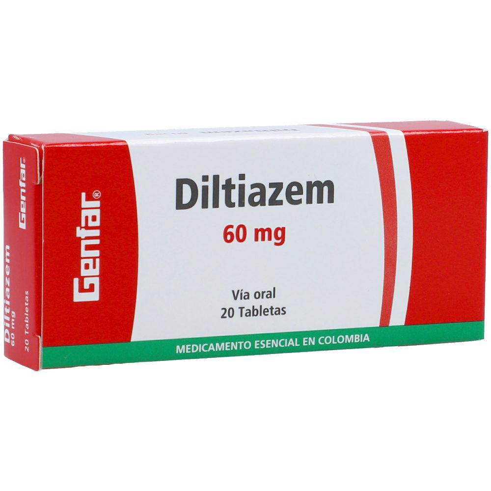 Diltiazem Tabletas 60Mg Caja X 20