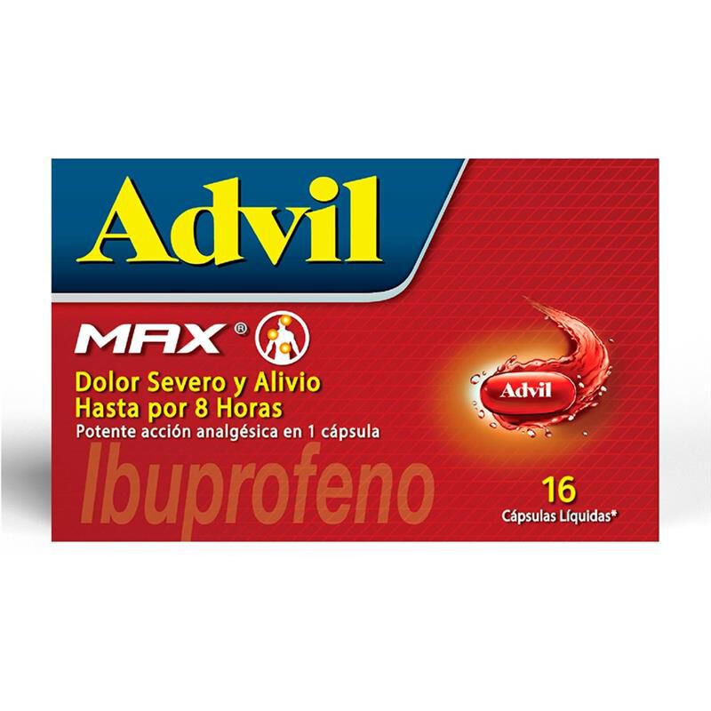 Advil Max Cápsulas Líquidas 400Mg Caja X 1 Frasco X 16