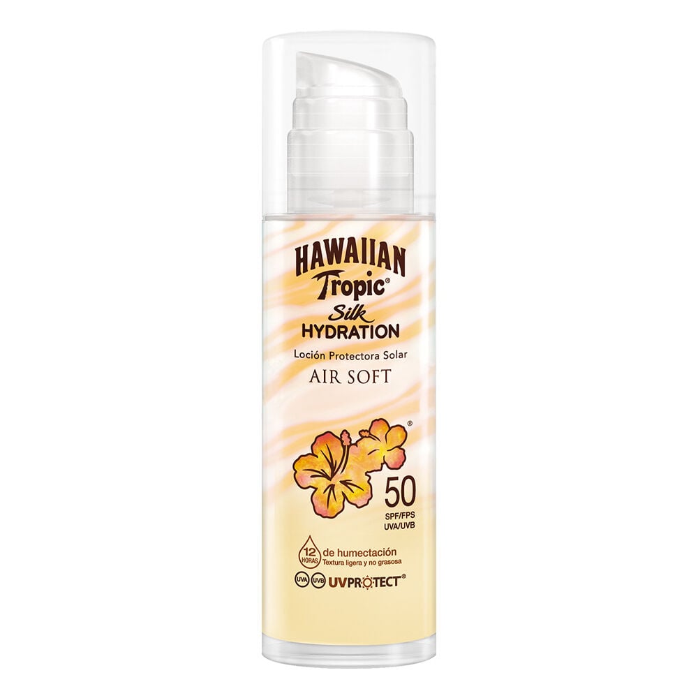 Protector-Solar-Hawaiian-Tropic-Silk-Hydration-Spf-50-Locion-Frasco-por-150Ml-imagen