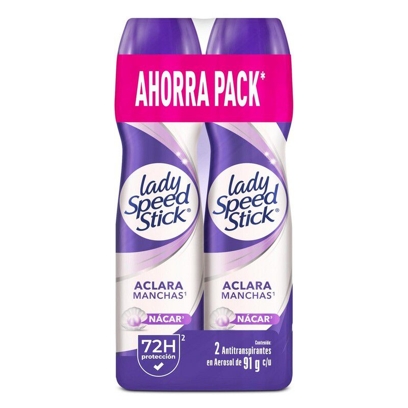 Promo Desodorante 2 Frascos X 91 G Aerosol Lady Speed Stick Paquete