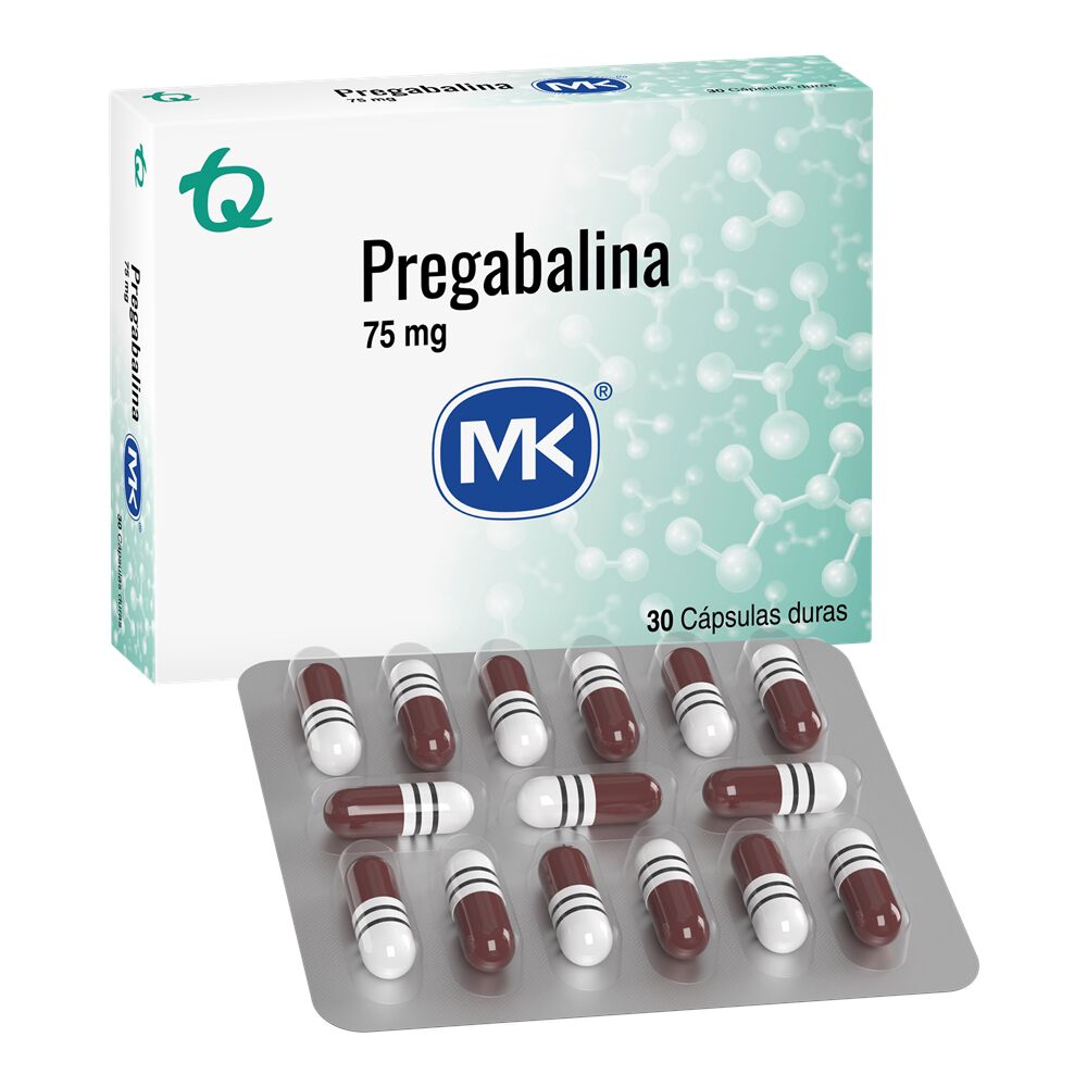 Pregabalina 75Mg Capsulas Caja por 30 Mk