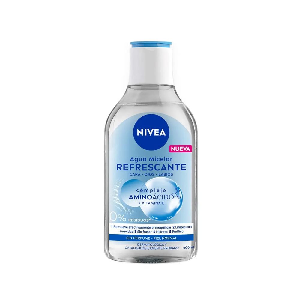 Agua Micelar Nivea Complejo Aminoacido + Vitamina E Frasco 400Ml