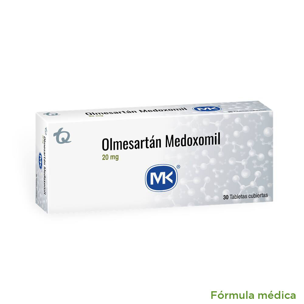 Olmesartan Medoxomil 20Mg Tabletas Recubiertas Caja X 30