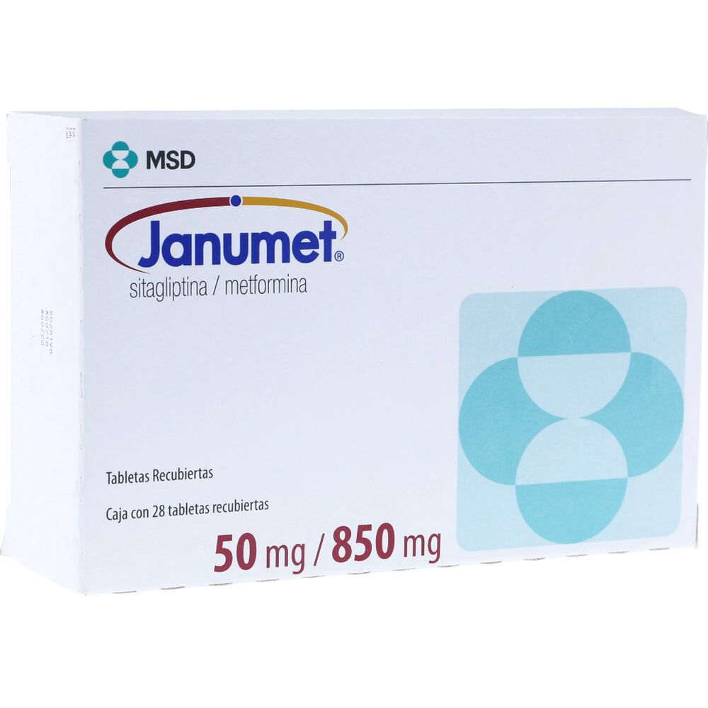 Janumet Tabletas Recubiertas 50Mg+850Mg Caja X 28