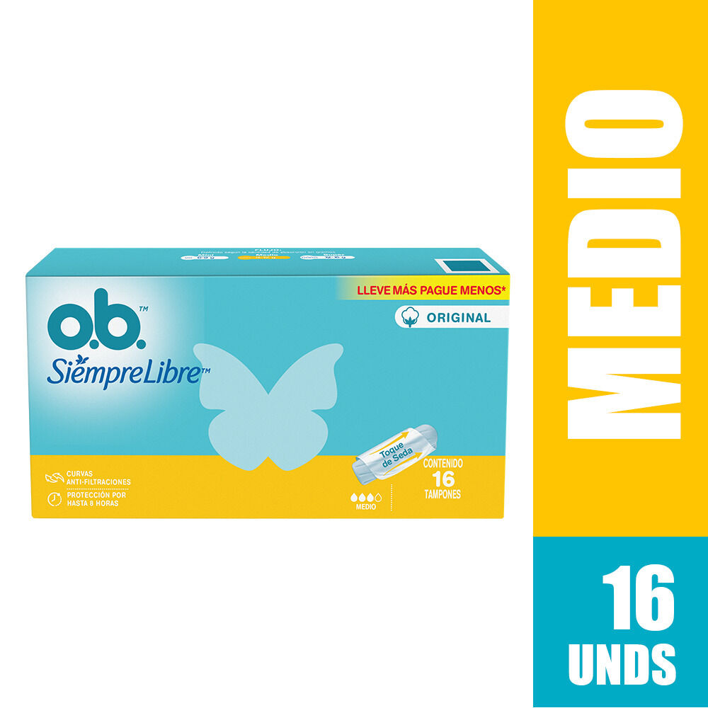 Tampón Intimo Original Medio Ob Caja X 16