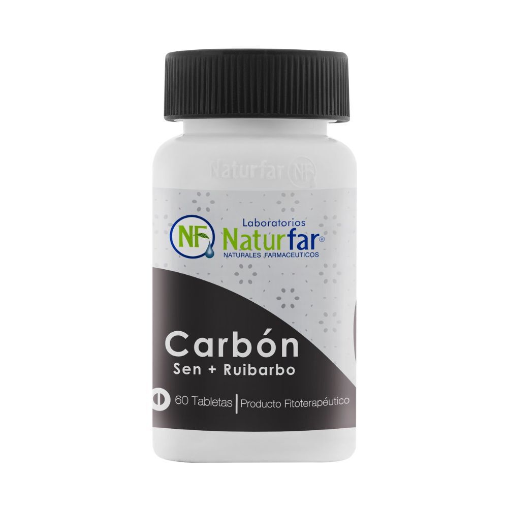Carbon-Vegetal+Sen+Ruibarbo-Tableta-Frasco-X-60-imagen