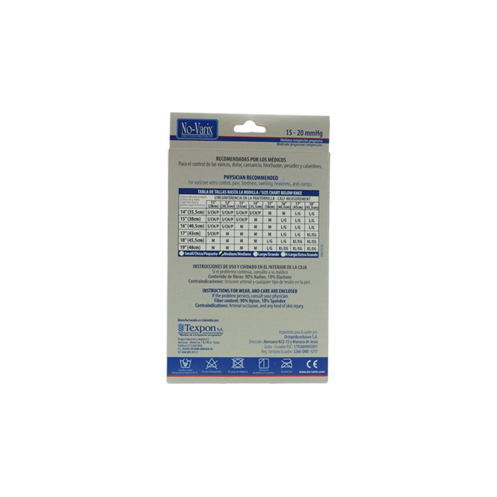 Medias-de-compresión-progresiva-Hombre-15-20-Caja-X-1-Par-No-Varix-Talla-M-imagen-2