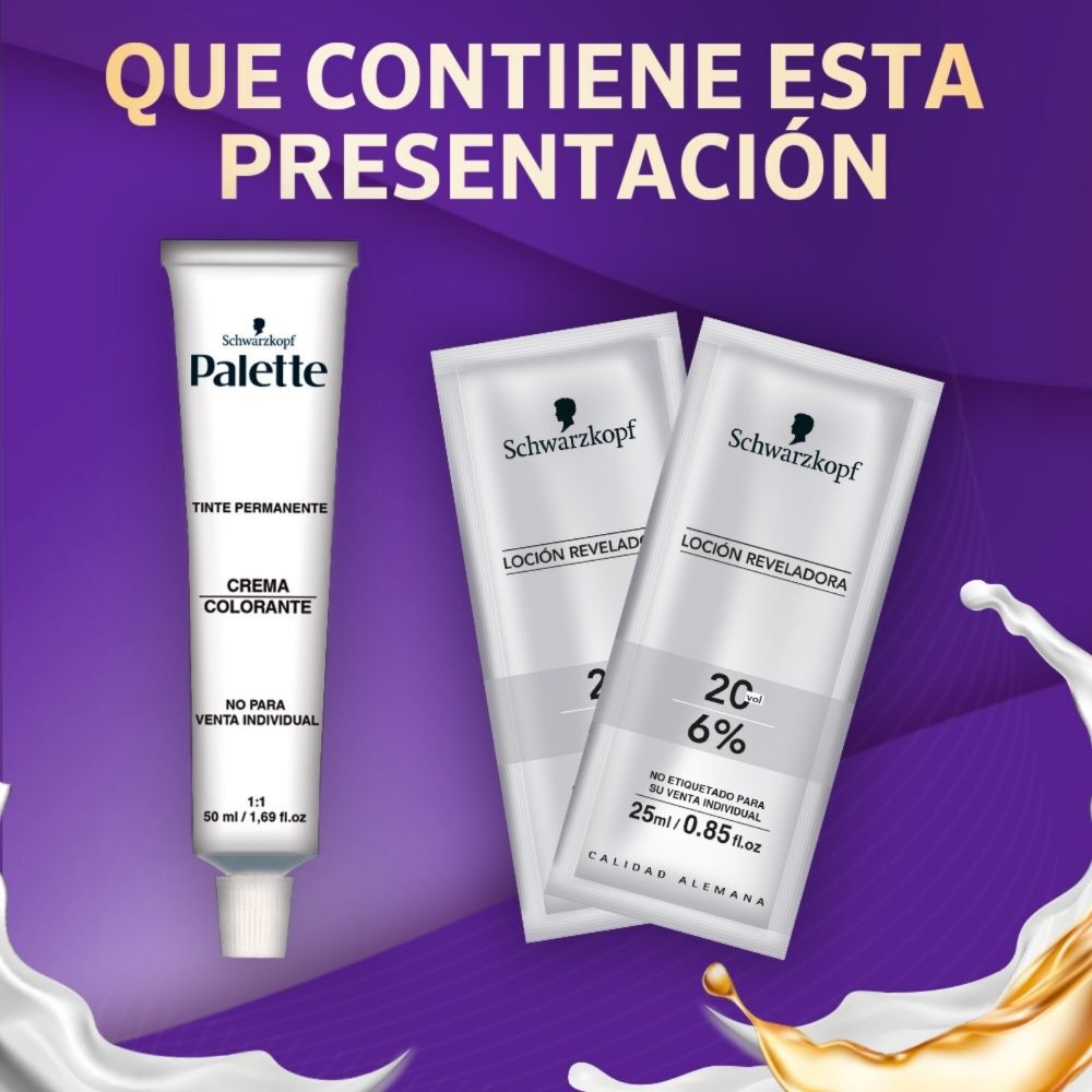 Tinte-Palette-Intensive-Color-Creme-7-0-Caja-por-1Tubo-X50Ml+2-Frasco-X25Ml+Guante-X1Par-Rubio-Medio-imagen-4