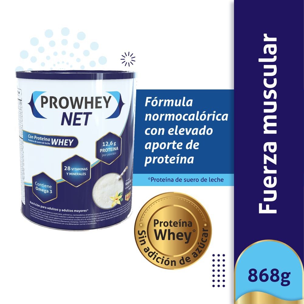 Prowhey Net Polvo Vainilla Lata X 868 Gr