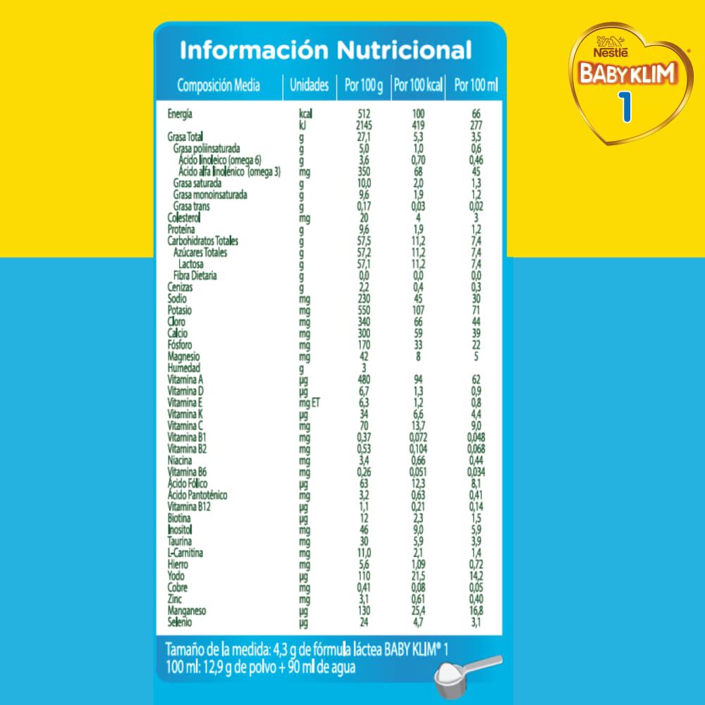 Formula-Lactea-Etapa-1-Polvo-Baby-Klim-Tarro-X-800Gr-imagen-2
