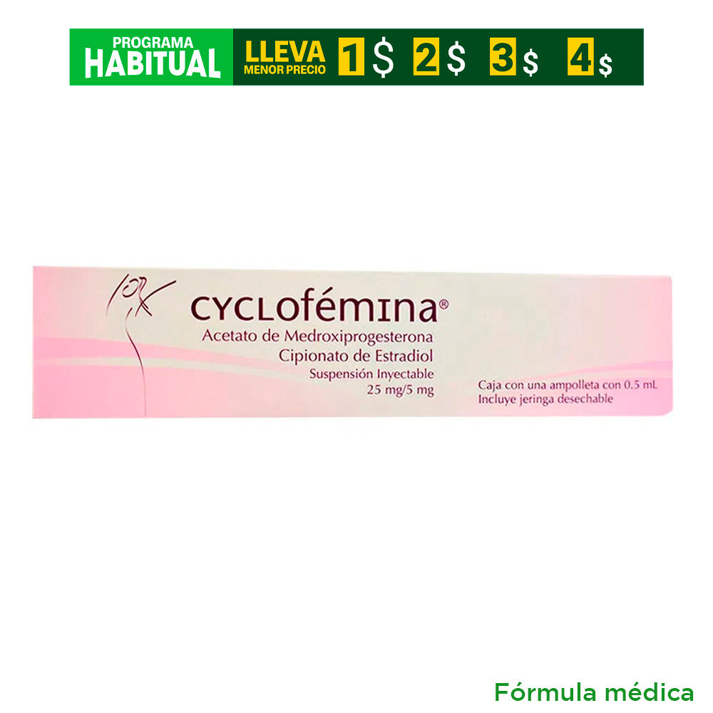 Cyclofemina-(5+25)Mg/0.5Ml-Soluci&oacute;n-Inyectable-Caja-X-1Ampolla-imagen