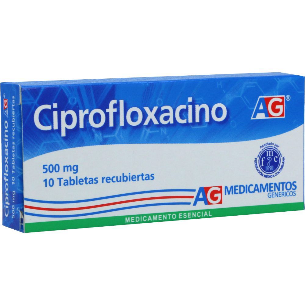 Ciprofloxacino American Generics 500Mg Caja X 10 Tabletas Recubiertas