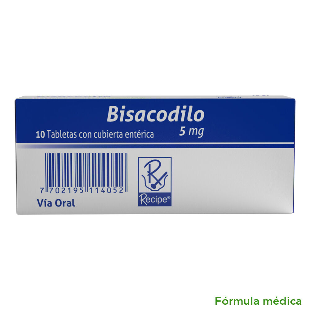 Bisacodilo 5Mg Tableta de Liberación Retardada Caja por 10 Bussie