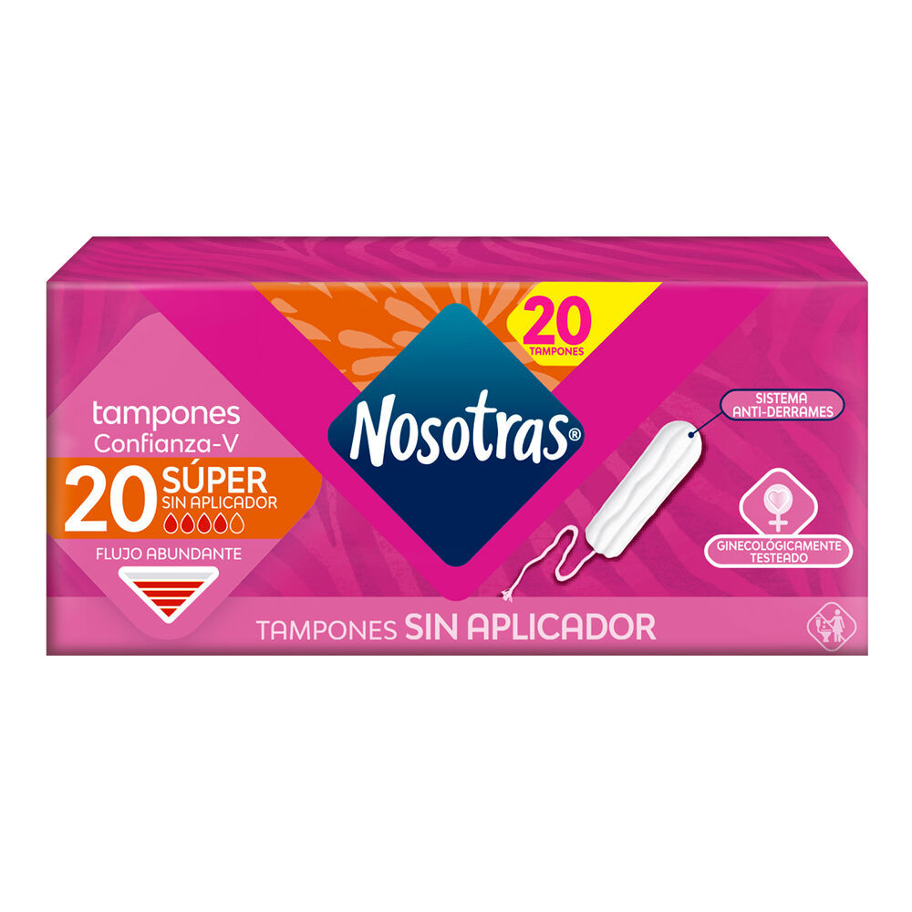 Tampones Super Nosotras Sin Aplicador Caja X 20