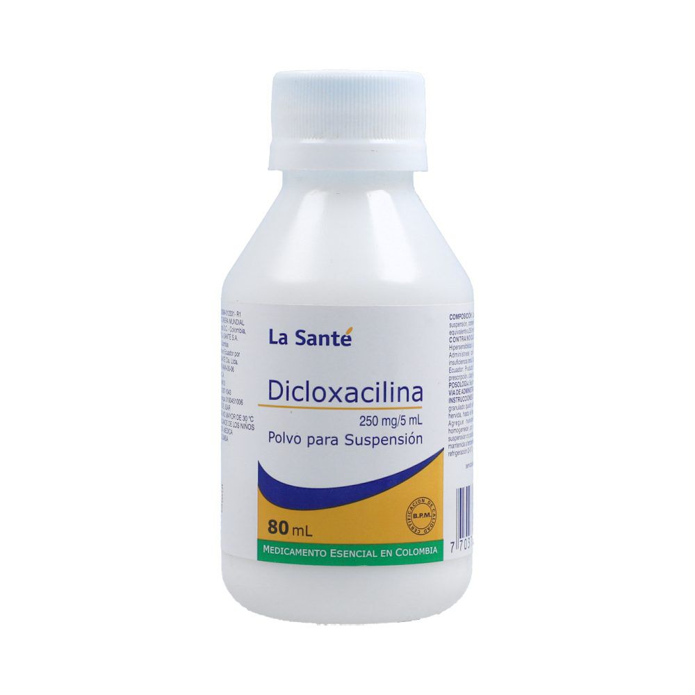 Dicloxacilina 250Mg/5mL(5%) Susp Oral La Santé Frasco X 80mL