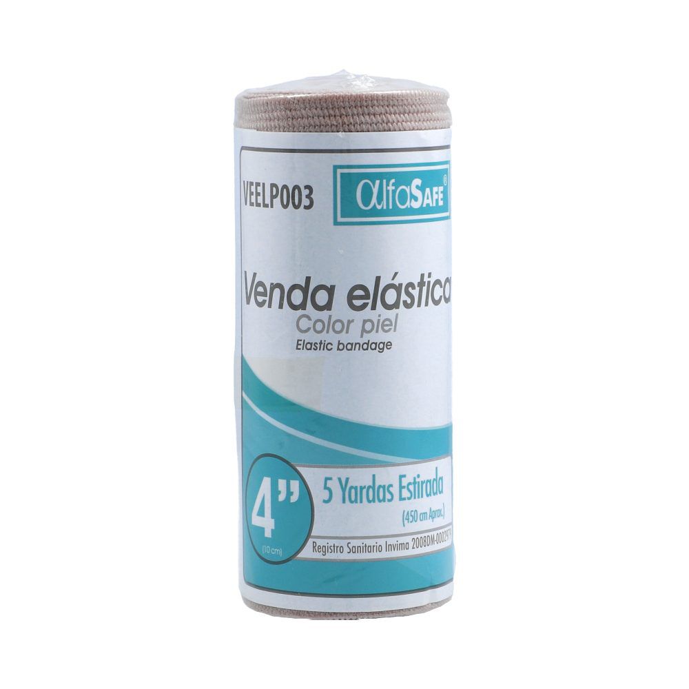 Alfa Safe Venda Elástica Color Piel Rollo X 4 Pulg X 5Yd