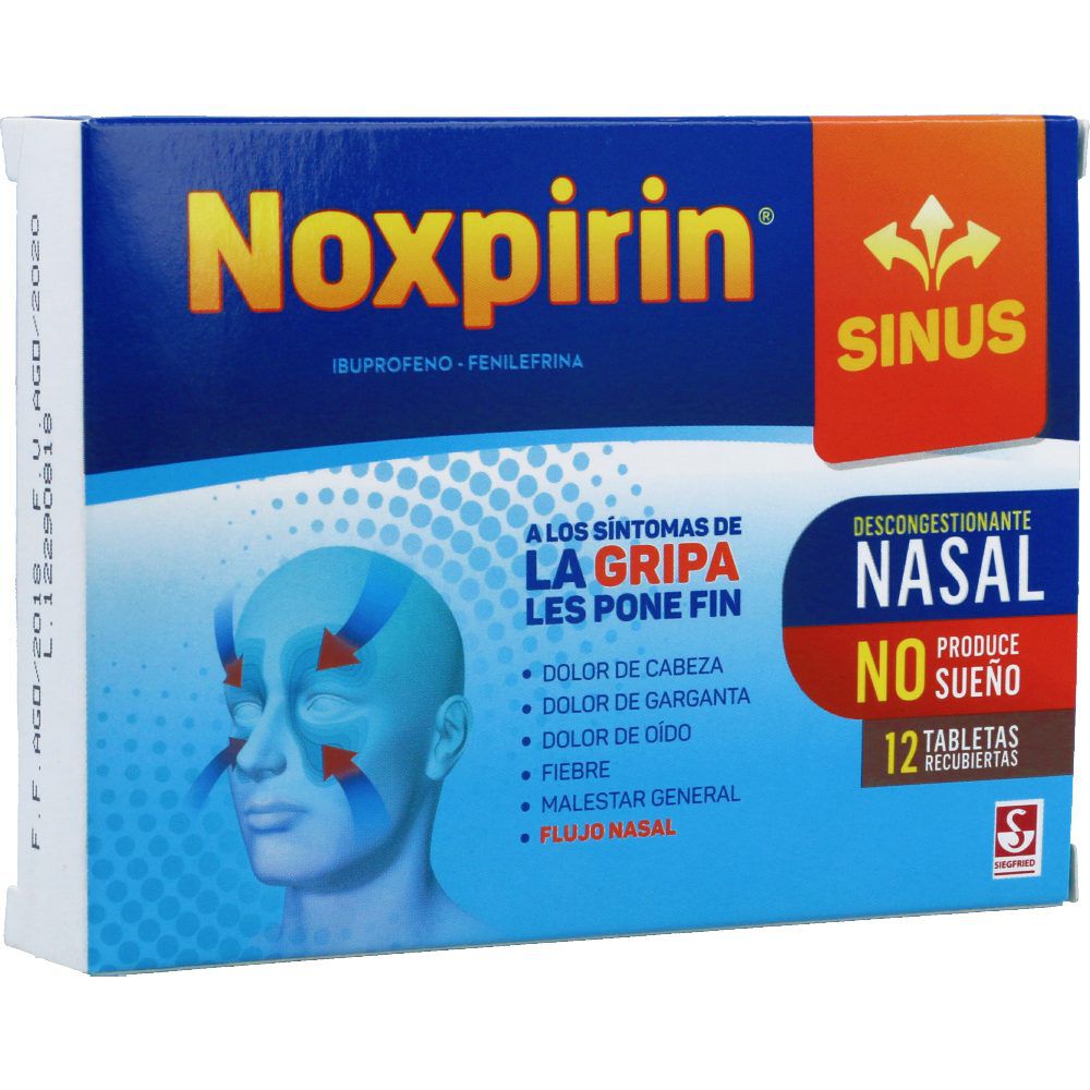Noxpirin Sinus Tabletas Recubiertas Caja X 12